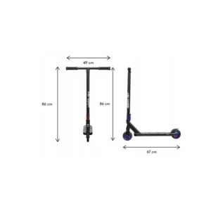 Trotineta Lionelo Whizz albastru pentru acrobatii