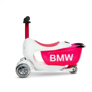 Trotineta Micro X BMW Kids WhiteRaspberry cu ghidon reglabil