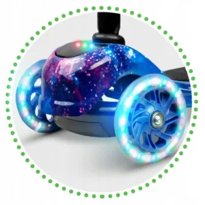 Trotineta Ricokids cu roti LED Piko negru albastru