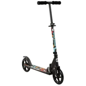 Trotineta cu 2 roti pentru baieti peste 8 ani Kikka boo Makani Argus Geometrics Black