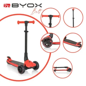 Trotineta cu 3 roti unisex Byox Bolt Red