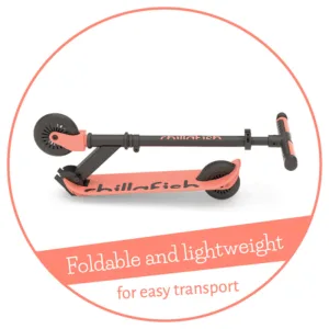 Trotineta pentru copii Chillafish Flexxi Glow Flamingo pliabila