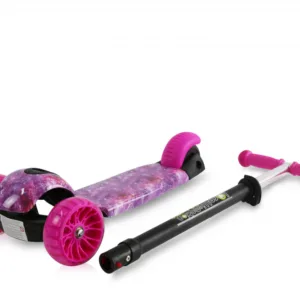Trotineta pentru copii Draxter Pink Galaxy ghidon reglabil