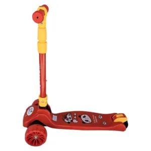 Trotineta pentru copii Novokids Mini Scooter 8020 Rosu cu roti luminoase din silicon