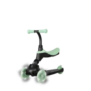 Trotineta pentru copii QPlay Sema EVO Verde 6 in 1 multifunctionala cu scaunel