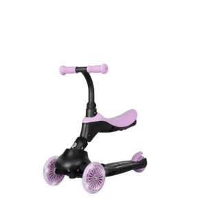 Trotineta pentru copii QPlay Sema EVO Violet 6 in 1 multifunctionala cu scaunel