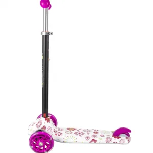 Trotineta pentru copii Yuppee Pink Garden pliabila
