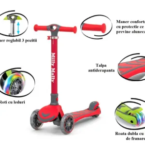 Trotineta pliabila Milly Mally Boogie Red