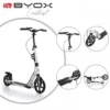 Trotineta pliabila din aluminiu cu inaltime reglabila si frana de mana Byox Contrast White