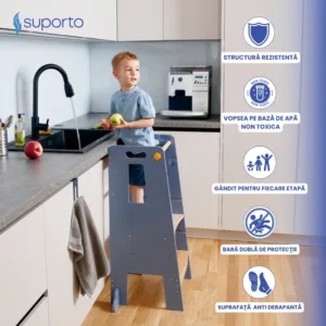Turn de invatare tip Learning tower pentru copii Suporto GriMaro