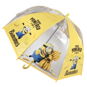 Umbrela transparenta 45 cm Minions Powered By Bananas