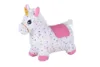 Unicorn gonflabil din plus pentru sarit Knorr Toys Pink include pompa de aer