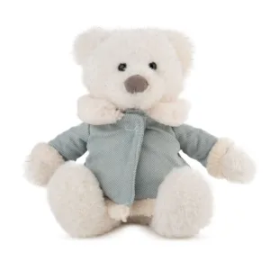 Ursulet de plus cu jacheta albastra Amek 22 cm