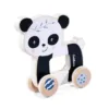 Ursulet panda cu roti din lemn Eichhorn Panda