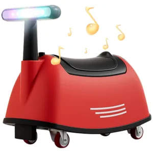 Vehicul RideOn fara pedale pentru copii Nichiduta GlowGO Red cu Roti silentioase pivotante