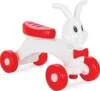 Vehicul ride on fara pedale pentru copii Pilsan Bunny Friends White din plastic durabil