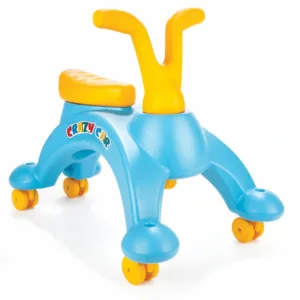 Vehicul ride on fara pedale pentru copii Pilsan Crazy Car Blue din plastic durabil