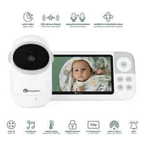 Video monitor PetiteMars Eve 5.0 Alb