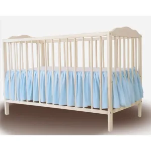 Volanas pentru saltea de patut MimiNu Colectia Royal Blue din bumbac 120x60 cm