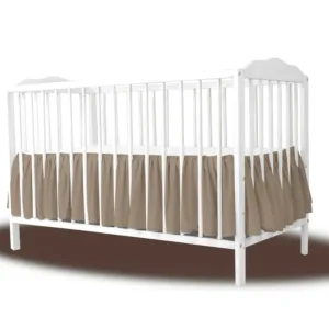 Volanas pentru saltea de patut MimiNu Colectia Royal Mocha din bumbac 120x60 cm