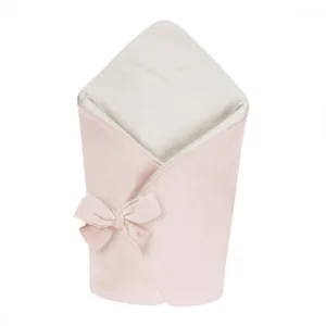 Wrap Babyhorn nou nascut din in paturica de infasat cu doua fete Alb si Sepia Rose