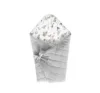 Wrap Babyhorn nou nascut paturica de infasat cu doua fete din bumbac si catifea Nature Grey