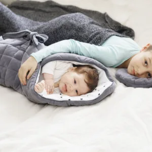 Wrap cu urechi Babyhorn pentru nou nascut Royal Baby Denim Sleepee