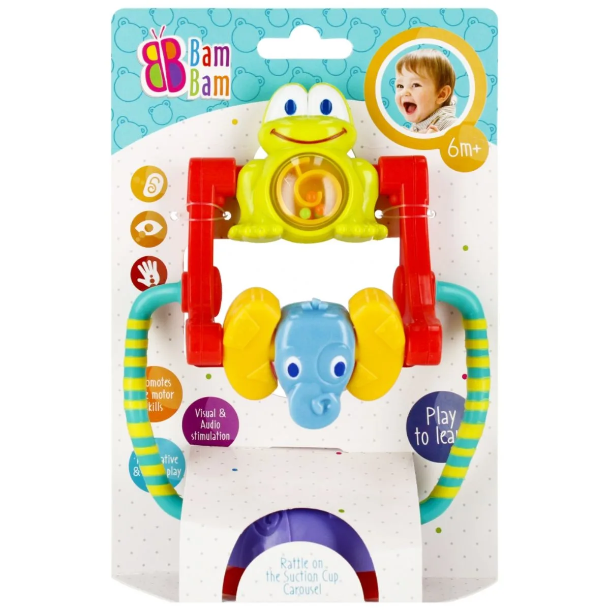 Zornaitoare carusel cu broscuta si elefant