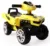 ATV copii fara pedale Moni No Fear Yellow cu compartiment pentru jucarii, volan cu claxon, functii muzicale, inaltime pana la sezut 23 cm