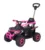 ATV electric pentru copii, 4 in 1, Kinderauto Hercules, cu maner, 35W 6V, telecomanda, echipare premium, roz
