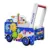 Antepremergator educational din lemn Ecotoys masina de politie multicolor
