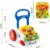 Antepremergator educational multifunctional 2in1 Ricokids Walker Car Alb cu panou interactiv detasabil,pian,angrenaje mobile,zornaitori,roti cu blocare