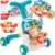 Antepremergator si Masuta de activitati, 2 in 1, cu Pian detasabil, Cos de baschet, 43 x 37 cm, Blue