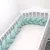 Aparatoare laterala pat bumper Deseda impletita 180 cm uni verde menta pal