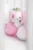 Aparatoare laterala pat bumper impletit bumbac alb – roz – flori 340X21 cm