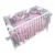 Aparatoare laterala patut bebe Deseda bumper impletita in 4 din bumbac 240 cm roz pal-alb-gri