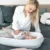 Baby Nest Doomoo din bumbac organic Cocoon Leaves Aqua Green