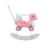 Balansoar 3 in 1 Nichiduta Garden Happy Unicorn Pink transformabil in vehicul fara pedale cu maner parental,roti EVA,centuri de siguranta,jucarie muzicala,spatar si bara de siguranta detasabile