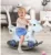 Balansoar pentru copii Nichiduta Garden Rocking Horse Blue 3 in 1, transformabil in vehicul fara pedale,maner parental detasabil,roti EVA,spatar si baza detasabile