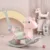 Balansoar pentru copii Nichiduta Garden Rocking Horse Pink 3 in 1 transformabil in vehicul fara pedale,cu maner parental detasabil,husa pentru sa din material textil,roti EVA,spatar si baza detasabile