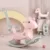 Balansoar pentru copii Nichiduta Garden Rocking Horse Pink 3 in 1, transformabil in vehicul fara pedale,maner parental detasabil,roti EVA,spatar si baza detasabile