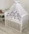 Baldachin din tul, funda din bumbac imprimeu lenjerie Miki Amy 300×160 cm suport de prindere inclus 153h cm