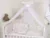 Baldachin din tul pentru patut bebe Airy Beige 160 x 600 cm suport prindere inclus