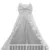 Baldachin pentru patut MimiNu cu funda si volanas 210×145 cm Royal Grey