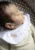 Baveta BabyJem cu broderie Teddy Alb