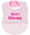 Baveta BabyJem din bumbac Dont Kiss Me Pink