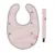 Baveta cu suport pentru suzeta Little Hearts Pink