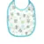 Baveta impermeabila din bumbac cu inchidere velcro  23x20cm Akuku blue owl