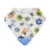 Baveta tip bandana cu jucarie dentitie bumbac blue