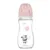 Biberon cu gat larg si tetina silicon Canpol Anticolici Exotic Animal 300 ml Roz